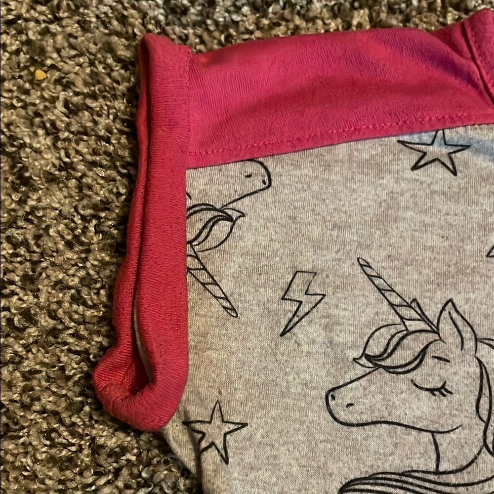 Pink and Gray Unicorn Kids Nightgown - Picture 4 of 6